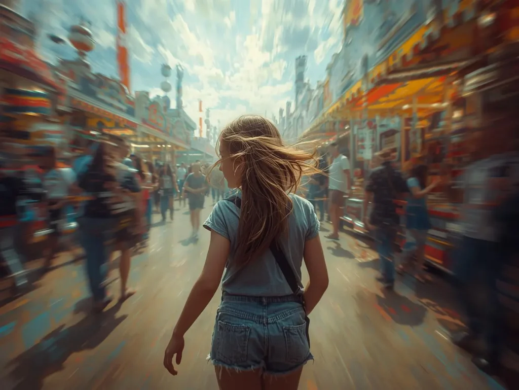 niña autista caminando de espalda por que esta huyendo de muchos estimulos